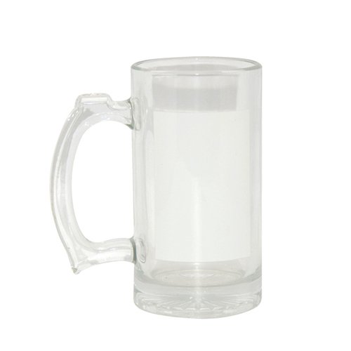 Glass stein with white field for sublimation