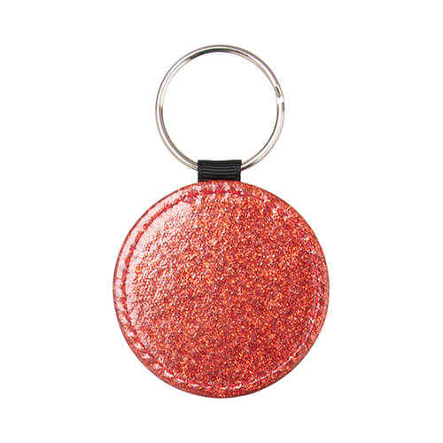 Round leather keychain for sublimation - 5 pieces