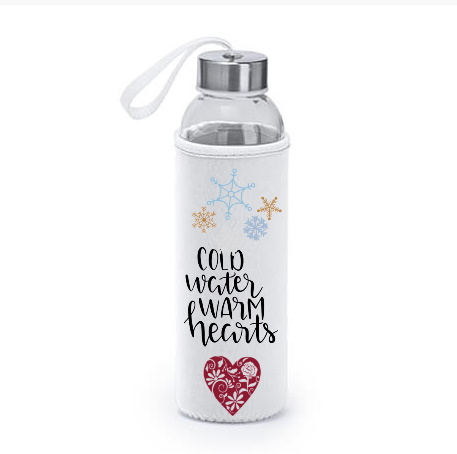 Glass bottle with a cover