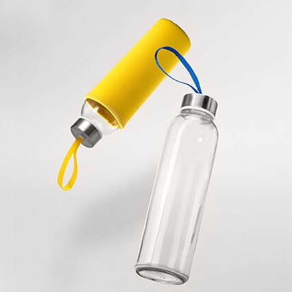 Glass bottle with a cover