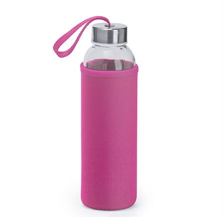 Glass bottle with a cover