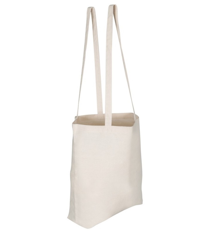 Cotton bag with long handle