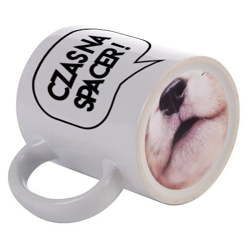 Sublimation mug with pattern on the bottom - dog