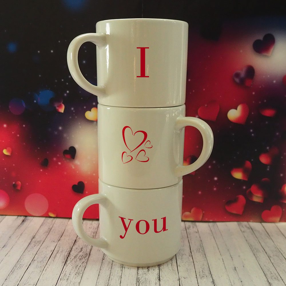 Stackable mug for sublimation