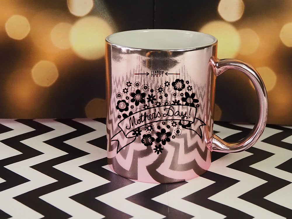 Glossy metallic sublimation mug