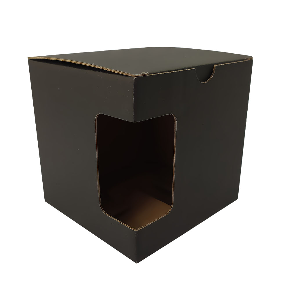 Box with window for mug - black - 36 pieces