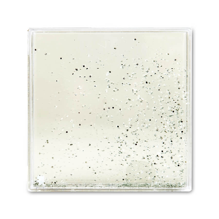 Liquid photo frame - silver glitter