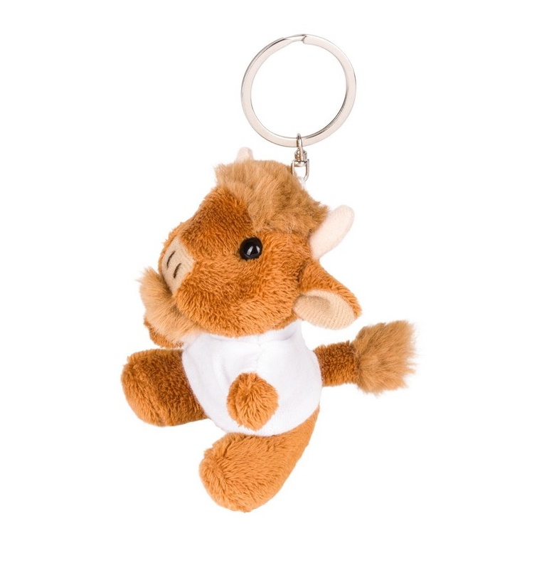 Key ring plushy bison with t-shirt for sublimation