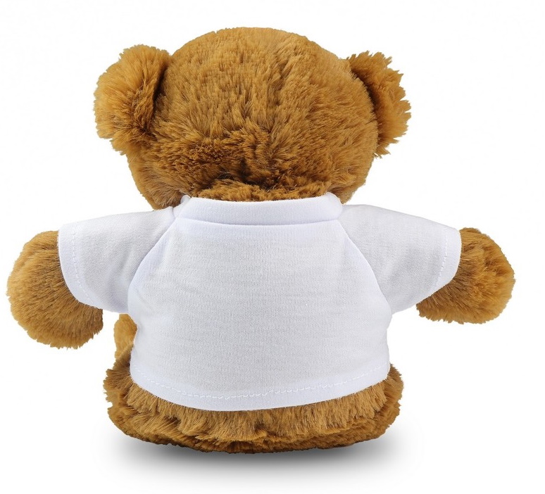 Brown teddy sheep with a white T-shirt for sublimation