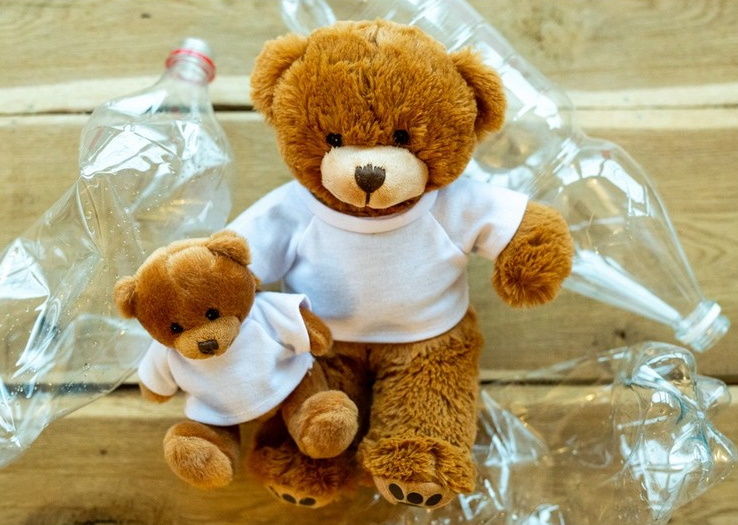 Brown teddy sheep with a white T-shirt for sublimation