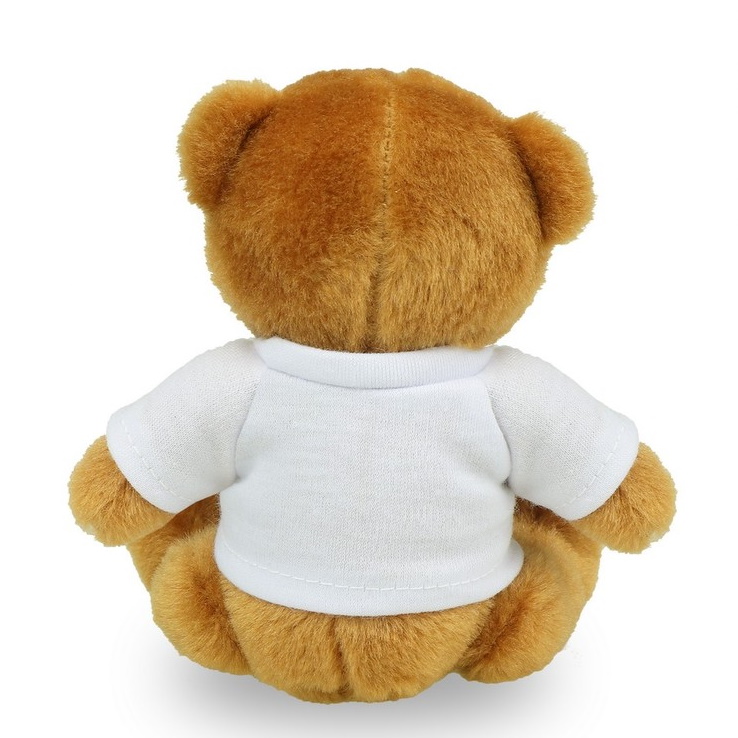 Brown teddy sheep with a white T-shirt for sublimation