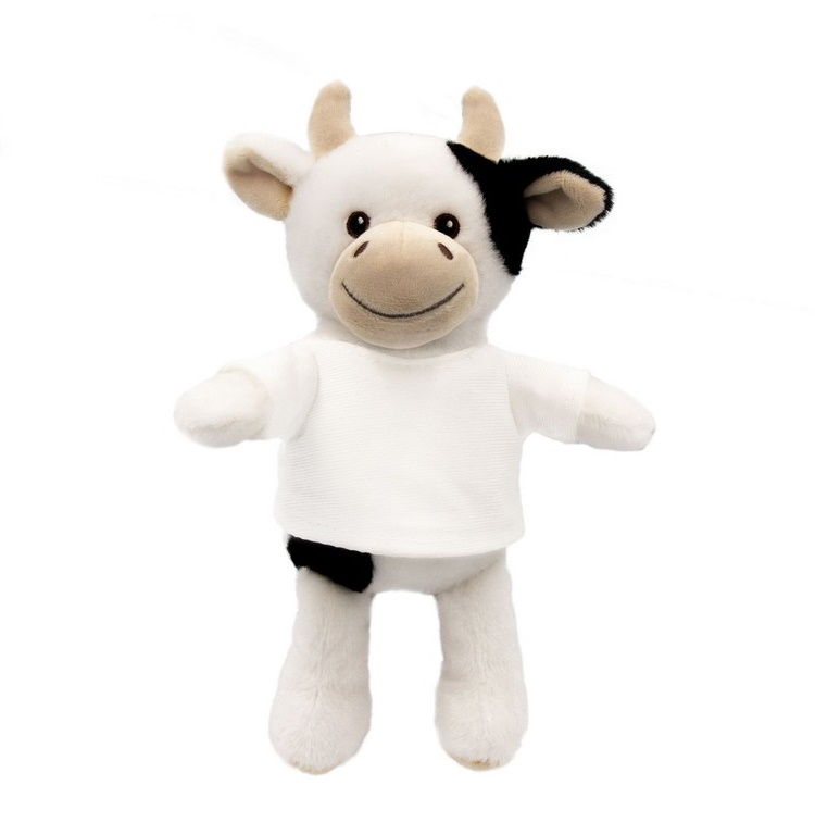 Teddy cow with a white T-shirt for sublimation