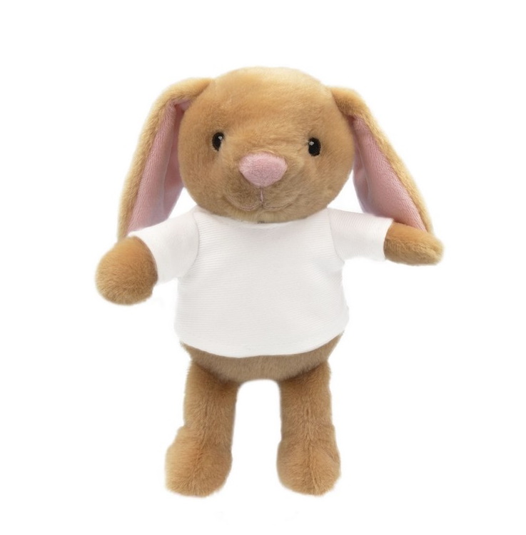 Teddy rabbit with a white T-shirt for sublimation