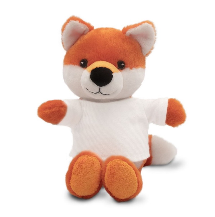 Teddy fox with a white T-shirt for sublimation
