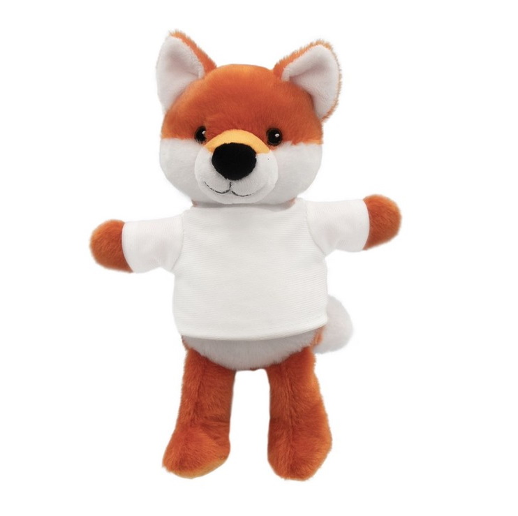 Teddy fox with a white T-shirt for sublimation