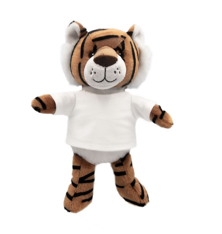 Teddy tiger with a white T-shirt for sublimation