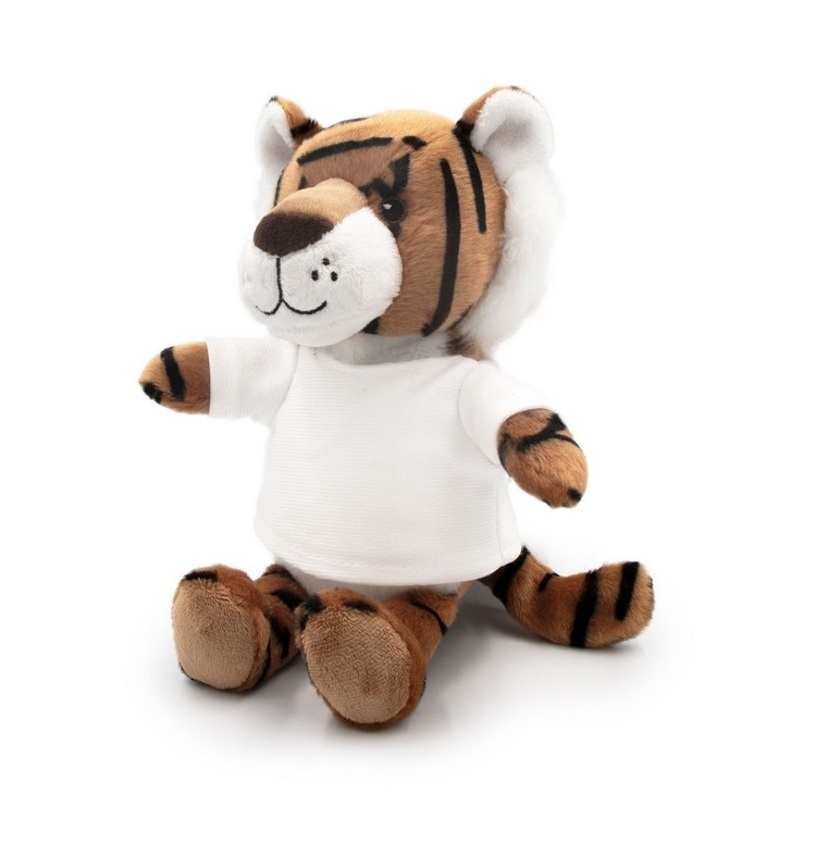 Teddy tiger with a white T-shirt for sublimation