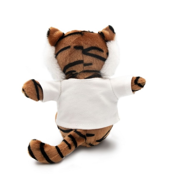 Teddy tiger with a white T-shirt for sublimation