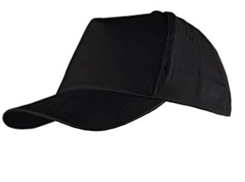 Peaked cap 5-panels plastic snap closure