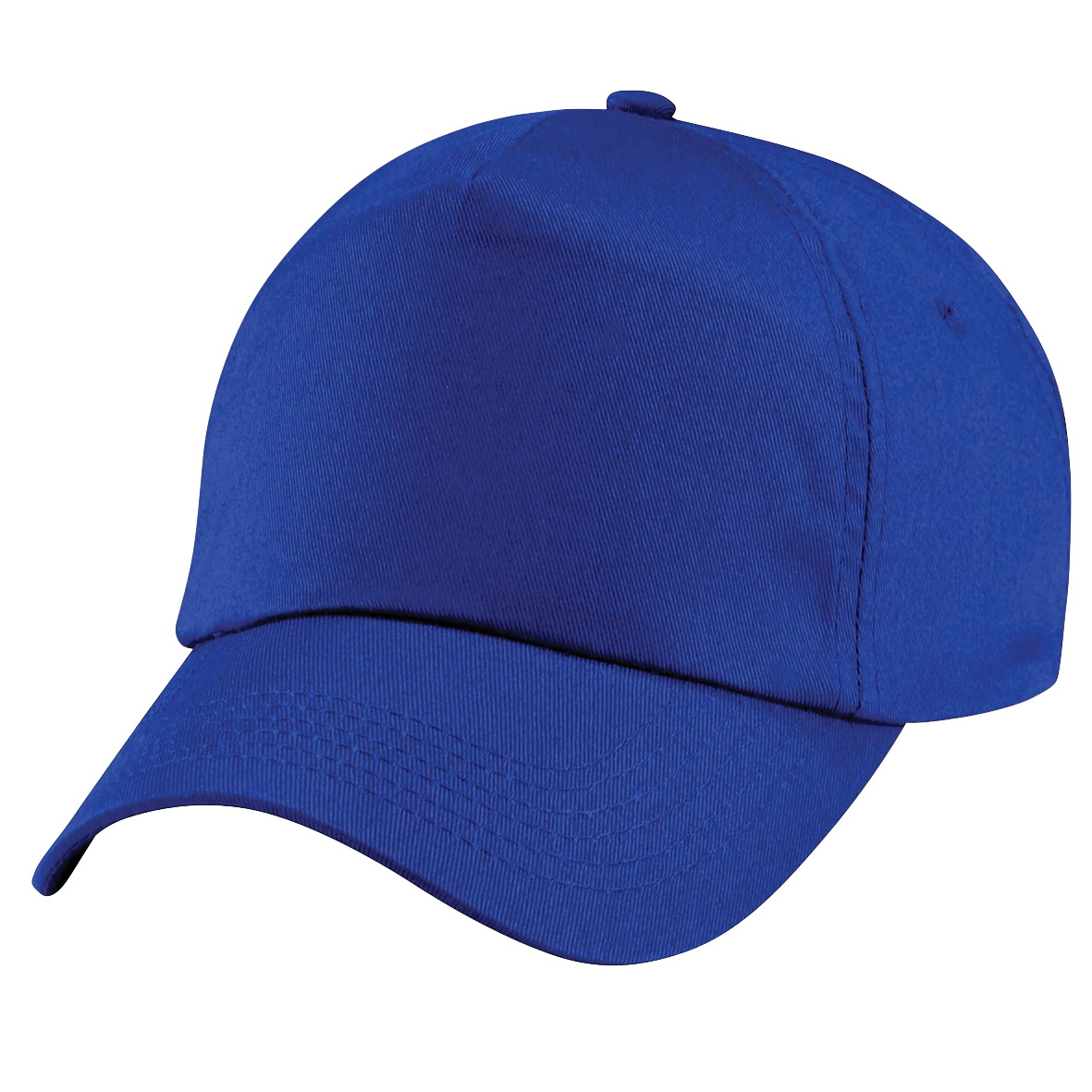 Peaked cap 5-panels plastic snap closure