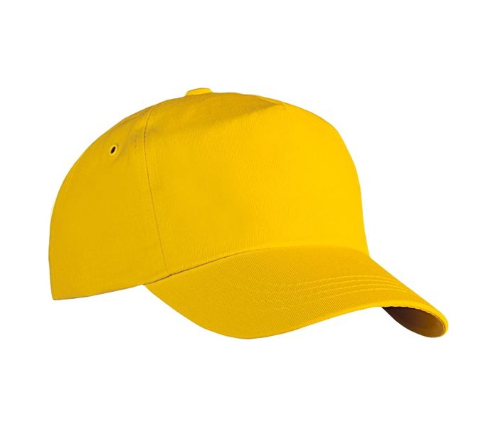 Peaked cap 5-panels plastic snap closure