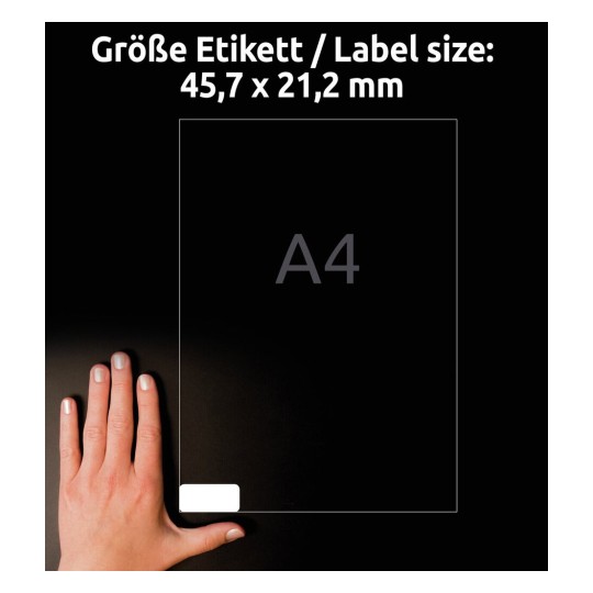 Self-adhesive removable labels Heavy Duty polyester film for laser printers and copiers - 48 labels per sheet