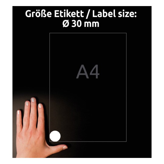 Self-adhesive removable labels Heavy Duty polyester film for laser printers and copiers - 48 labels per sheet