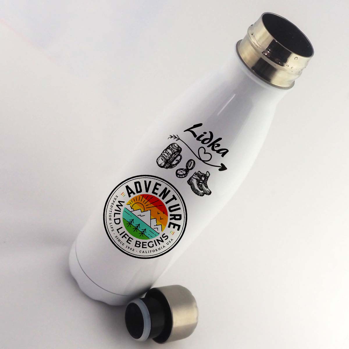 Metal thermal bottle for sublimation