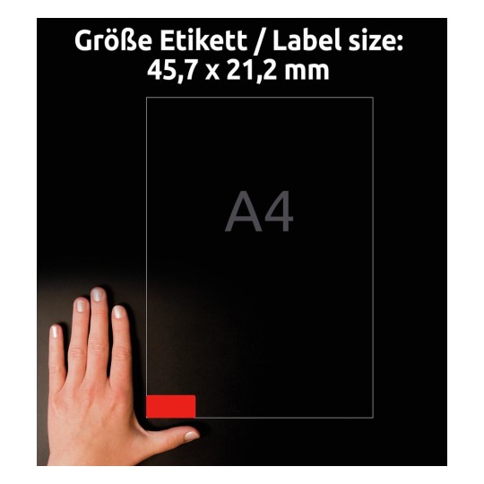 Self-adhesive removable colored paper labels for all types of printers - 48 labels per sheet