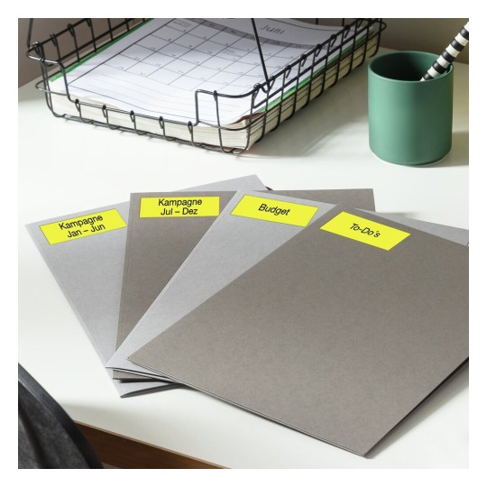 Self-adhesive removable colored paper labels for all types of printers - 189 labels per sheet