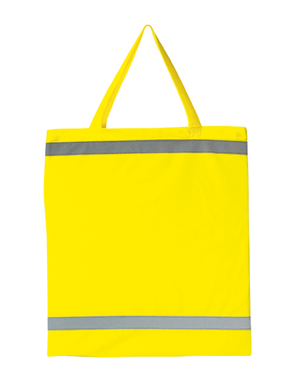 Reflective shopping bag - short handles - 10 pieces