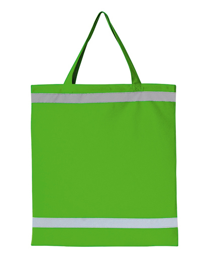 Reflective shopping bag - short handles - 10 pieces