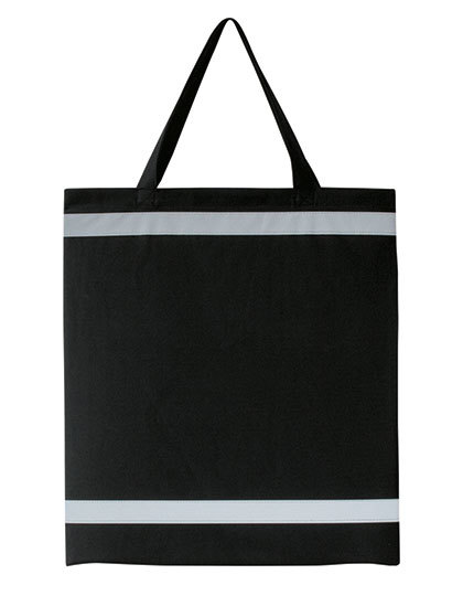 Reflective shopping bag - short handles - 10 pieces