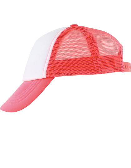 Kids cap with mesh back panels for sublimation