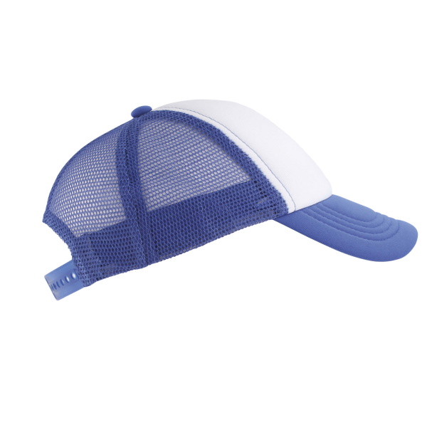 Kids cap with mesh back panels for sublimation