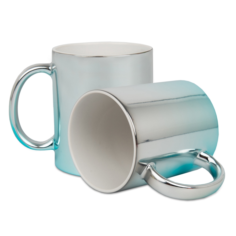 Two-tones glossy metallic sublimation mug