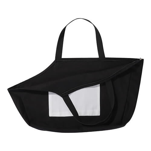 Dog shoulder bag for sublimation - black with patch for sublimation