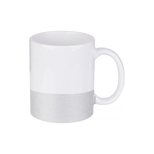 Sublimation mug with glitter stripe