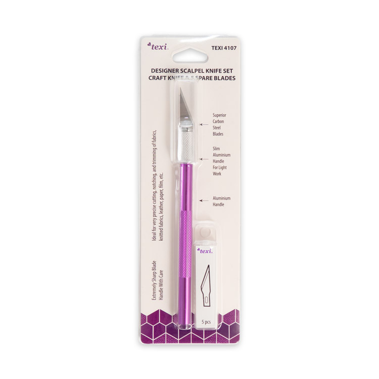 Scalpel knife - 5 replaceable blades included