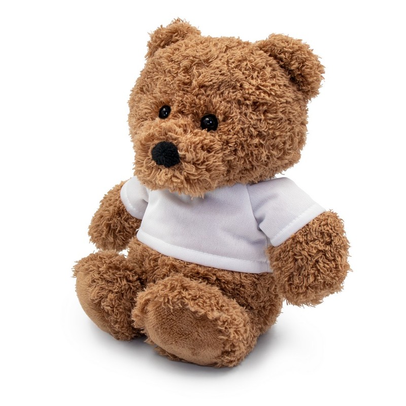 Brown teddy with a white T-shirt for sublimation