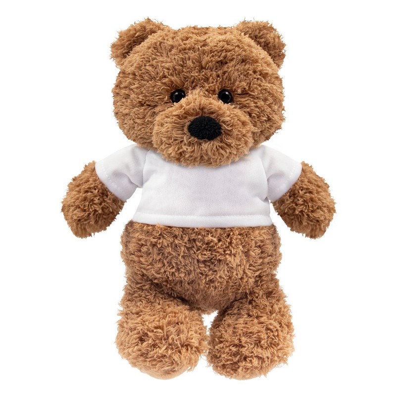 Brown teddy with a white T-shirt for sublimation