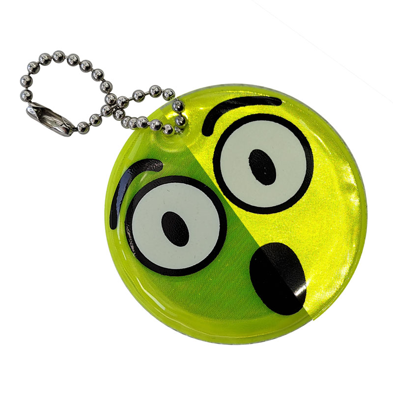 Reflective label - keychain - wow emoji