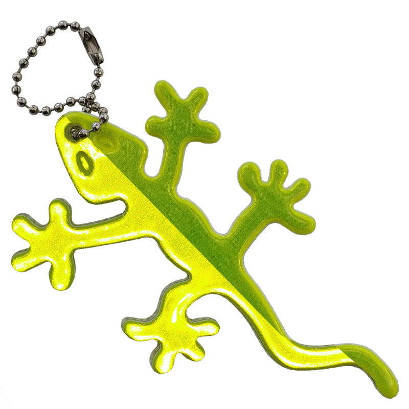 Reflective label - keychain - lizard