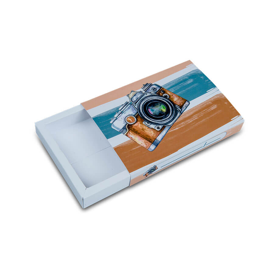 Decorative photo cardboard box - camera - 5 pieces