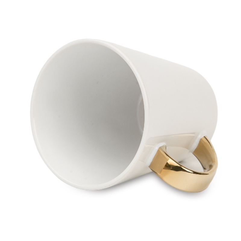 Latte mug for sublimation with colour handle
