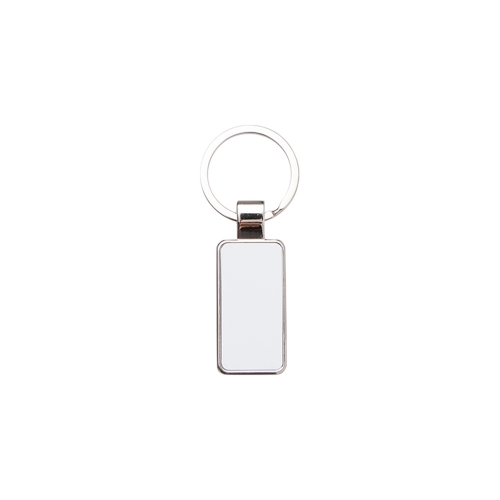 Metal rectangular keyring with the football for sublimation and engraving - 12 pieces