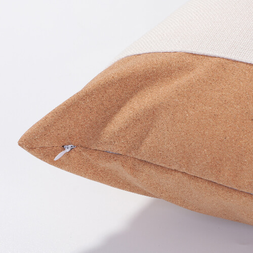 Linen pillowcase with two cork strips for sublimation