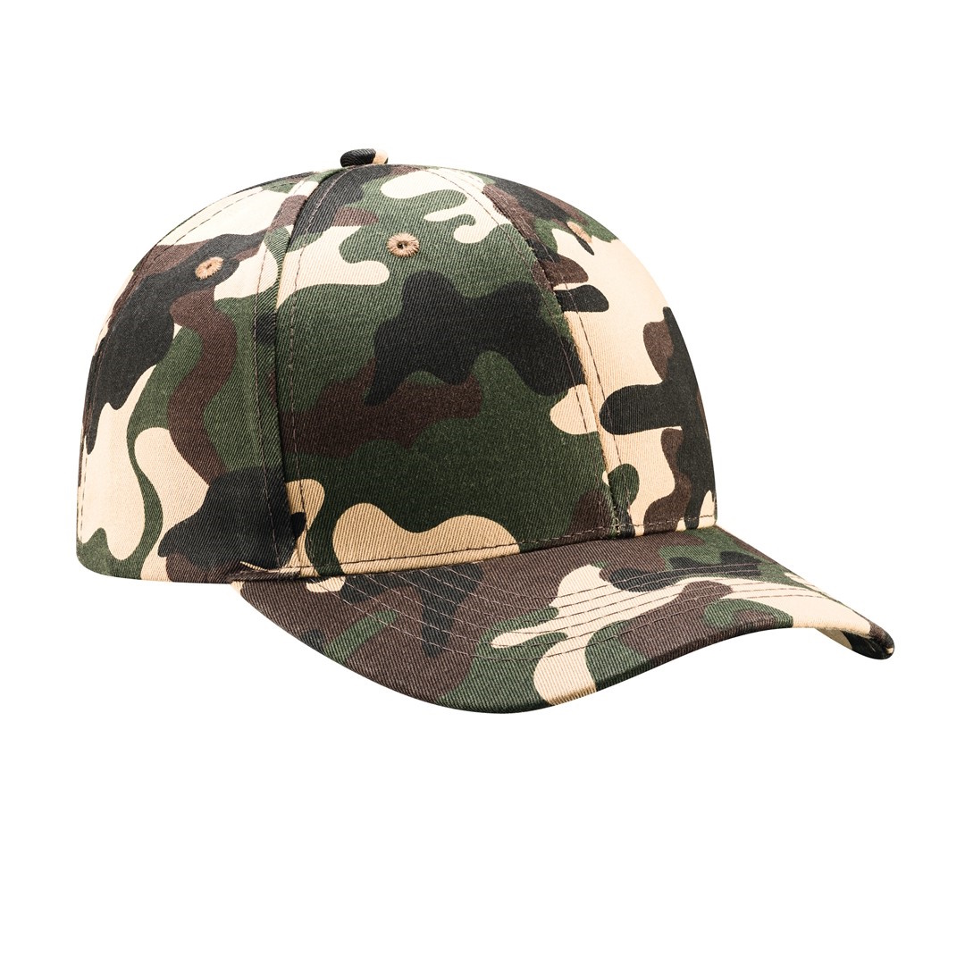 Peaked cap 6-panels with metal clip