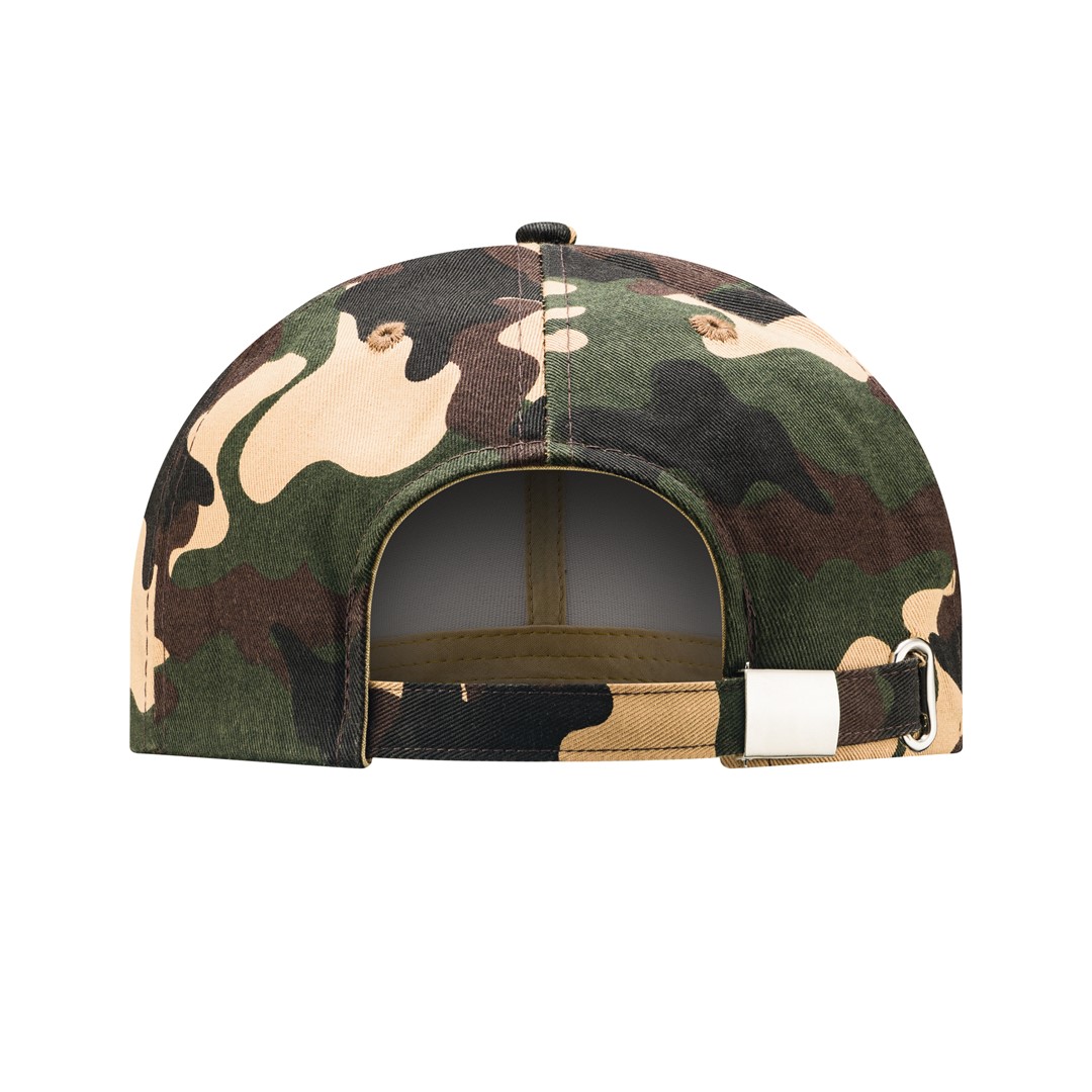 Peaked cap 6-panels with metal clip