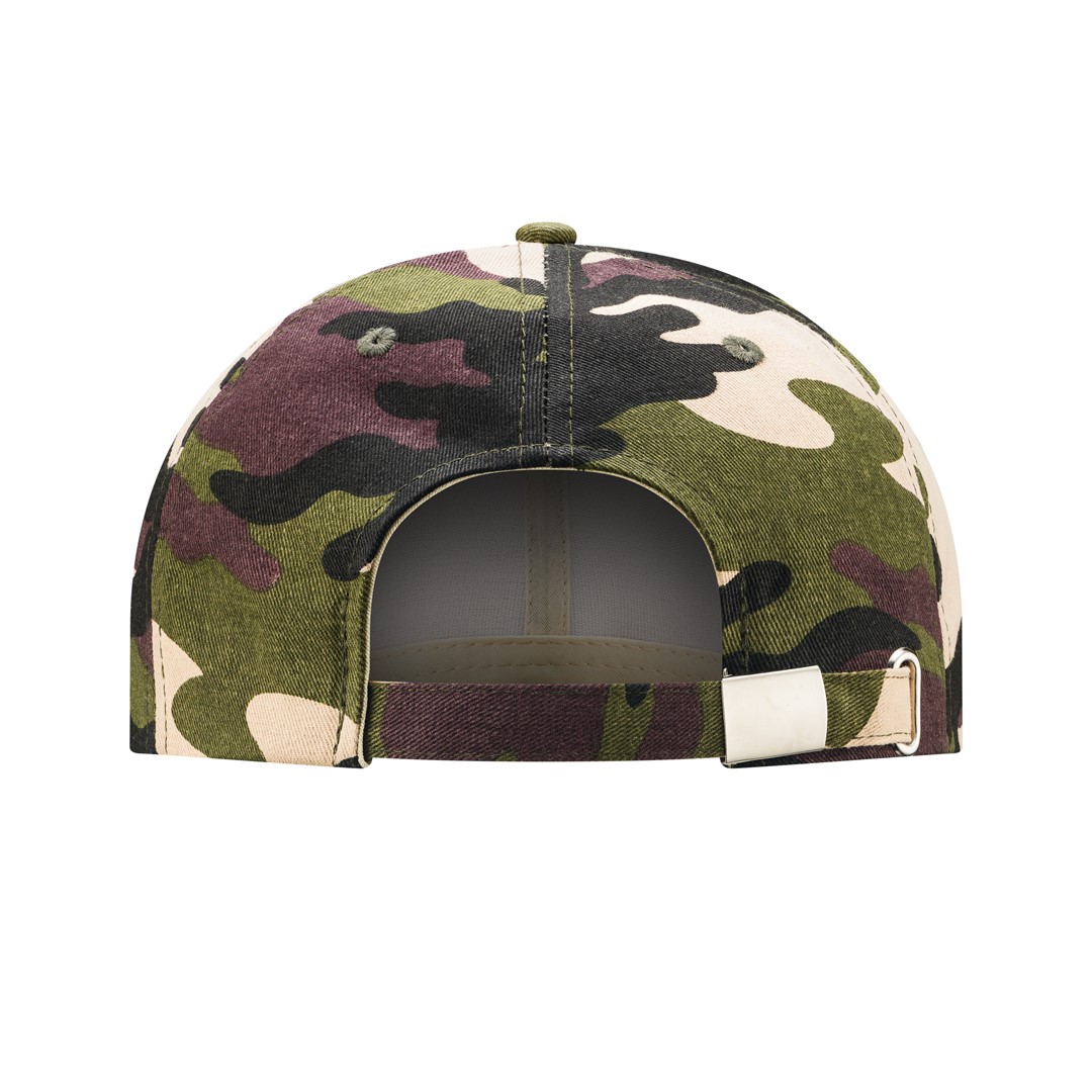 Peaked cap 6-panels with metal clip